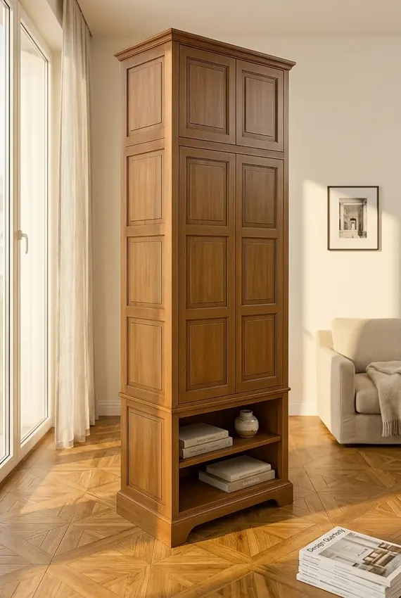 Lemari Kolonial Jati Solid Klasik (Tall Heritage Cabinet)